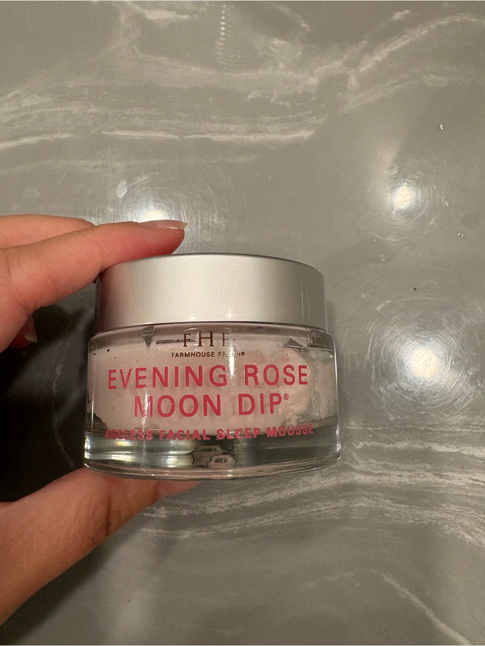 Evening Rose Moon Dip Ageless Facial Sleep Mousse — Pink